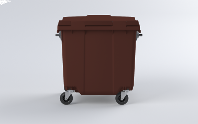 Plastový kontejner 770 L hnědý