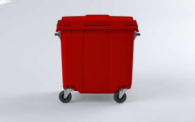Plastový kontejner 770 L červený