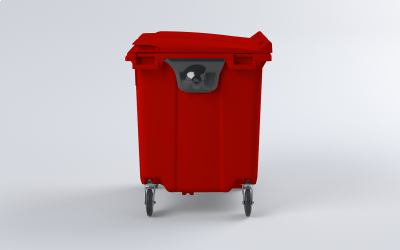 Plastový kontejner 770 L červený