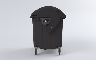 Plastový kontejner 1100 L černý (KULATÉ)