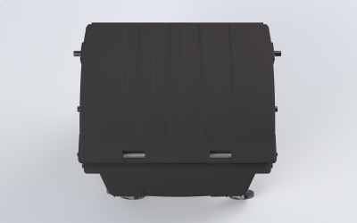 Plastový kontejner 1100 L černý (KULATÉ)