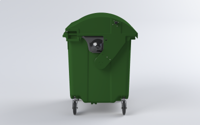 Plastový kontejner 1100 L zelený (KULATÉ)
