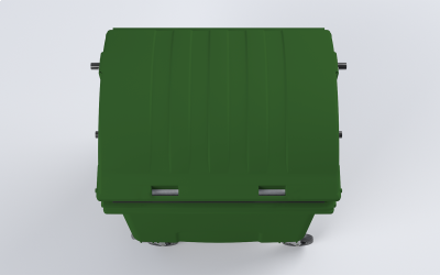 Plastový kontejner 1100 L zelený (KULATÉ)