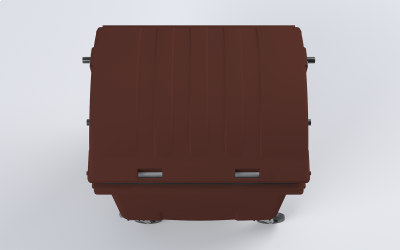 Plastový kontejner 1100 L hnědý (KULATÉ)