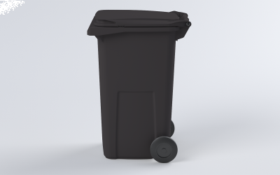 Plastová popelnice 240 L černá