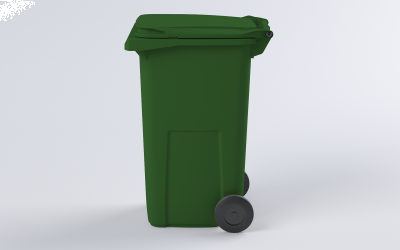Plastová popelnice 240 L zelená