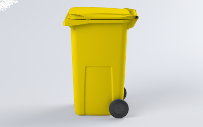 Plastová popelnice 240 L žlutá
