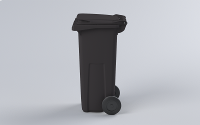 Plastová popelnice 120 L černá