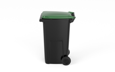 Plastová popelnice 240 L Barevné víko - zelená